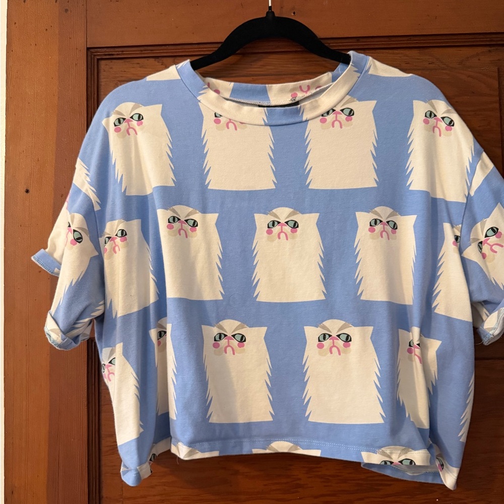 Nooworks Angry Cat Crop Tee